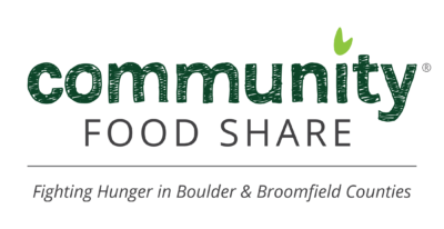 Community Food Share’s logo with full color and tagline. 